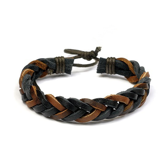 Braided Leather Bracelet Wrap Punk Braided Leather Bracelet Wrap Punk